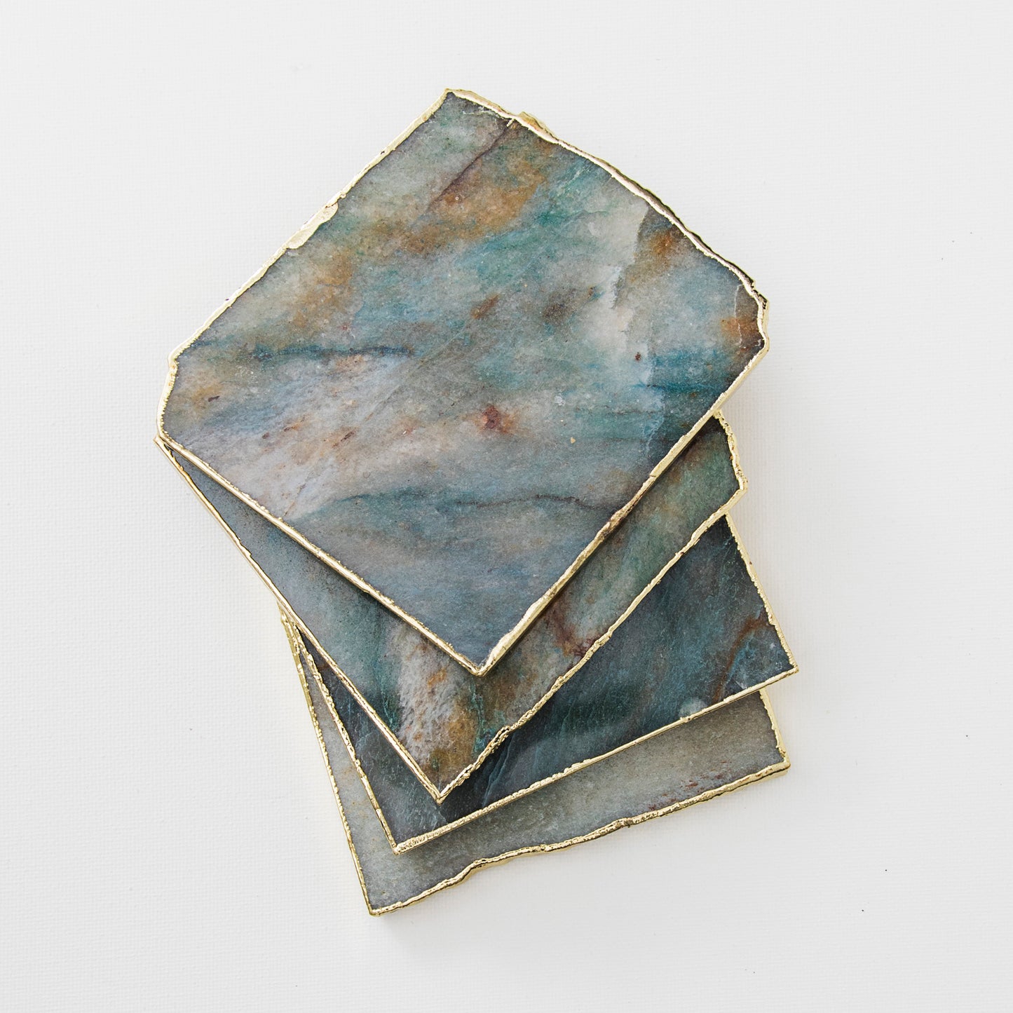 Aventurine Coasters, Set of 4