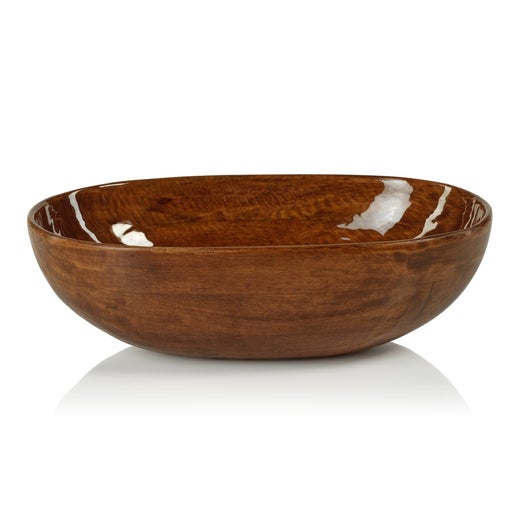 Gabonese Oval Mango Wood Bowl