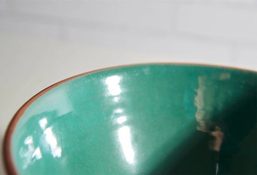 Moroccan Terracotta Serving Bowl, Teal