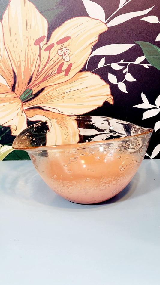 Peach Glass Jelly Bowl