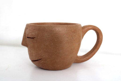 Red Clay Face Mug