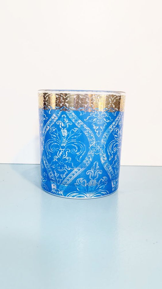 Turquoise Gem Rocks Glass