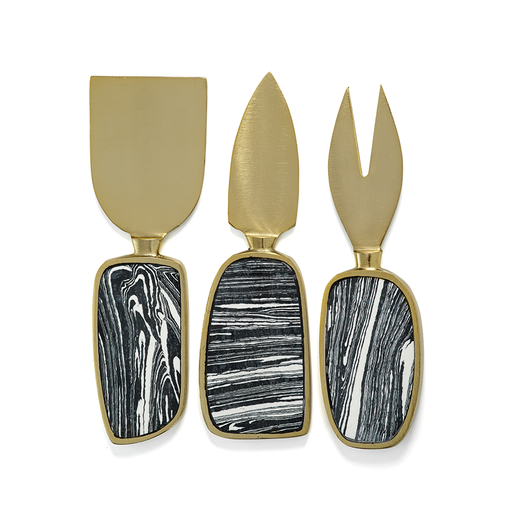 Amalfi Gold Cheese Knives, SET OF 3