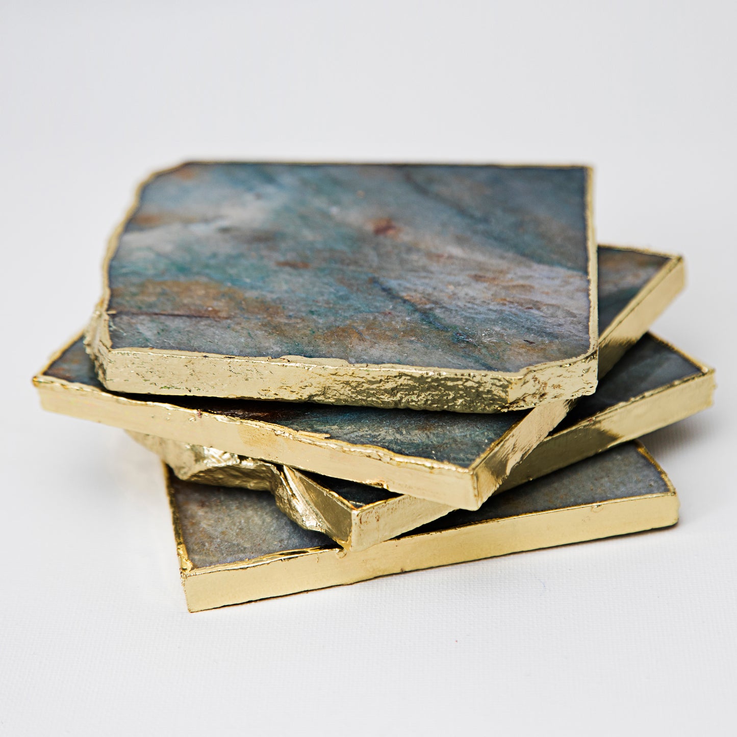 Aventurine Coasters, Set of 4