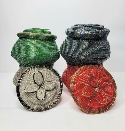 Beaded Trinket Basket