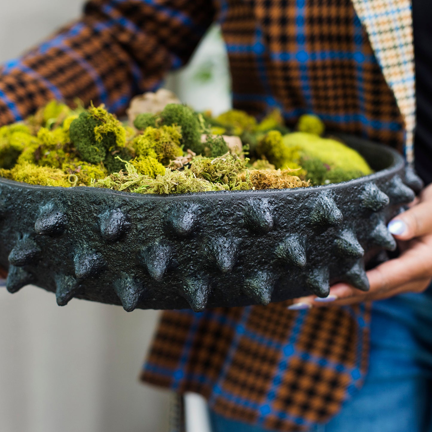 Black Terra-cotta Spiked Bowl