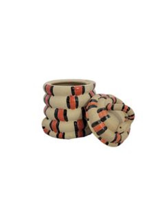 Ceramic Snake Canister