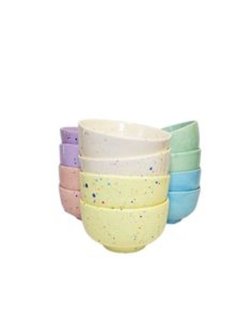 Colorful Ceramic Speckled Bowls - Set of 6