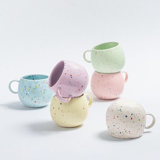 Colorful Ceramic Speckled Mugs - 1 each