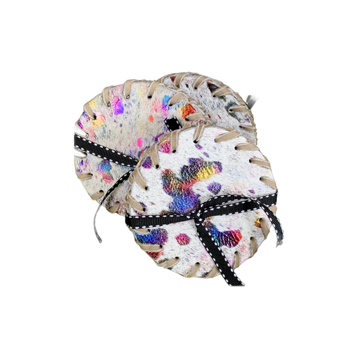 Colorful Cowhide Coasters