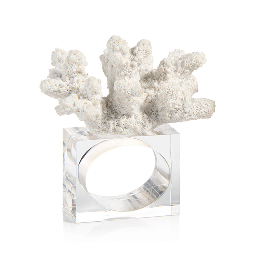 Coral Acrylic Napkin Ring - design b