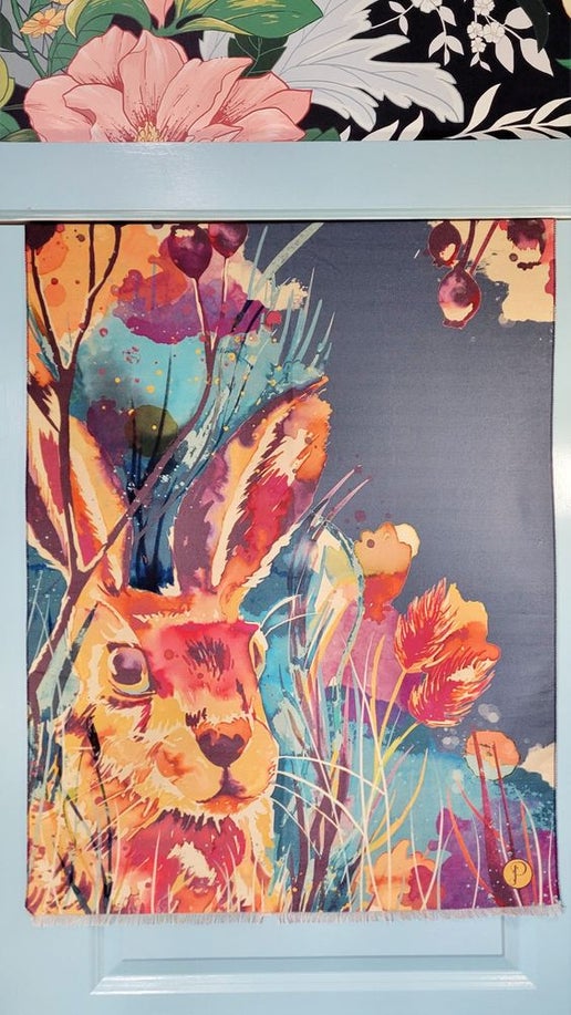 Dark Blue Rabbit Scarf