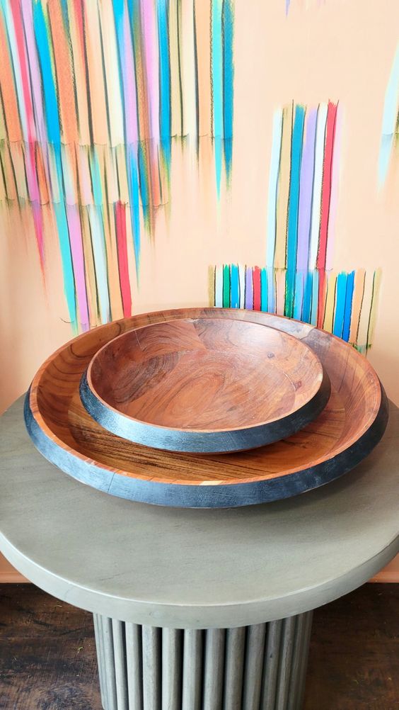 Davos Acacia Wood Serving Bowl