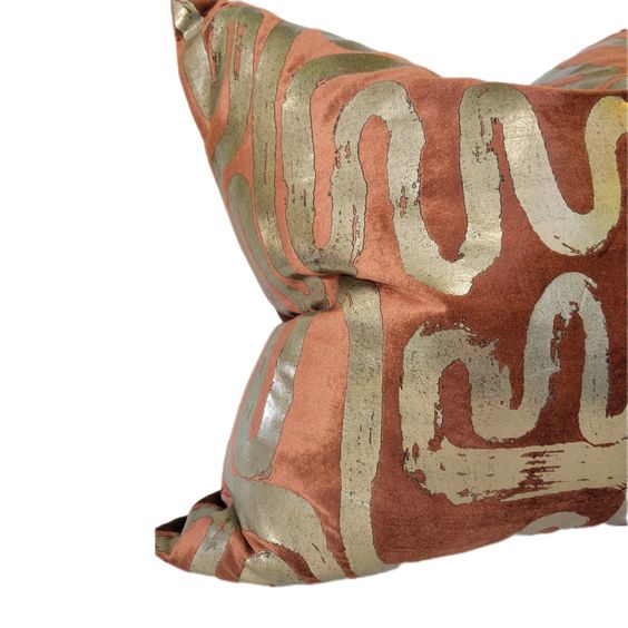 Gold Foil Abstract Pillow