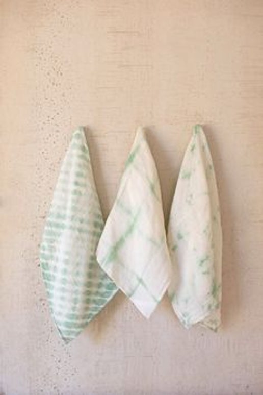 Hand Dyed Tea Towels - set of 3