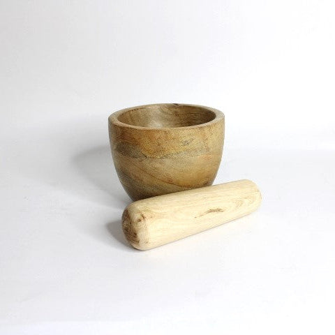 Wooden Mortar and Pestle