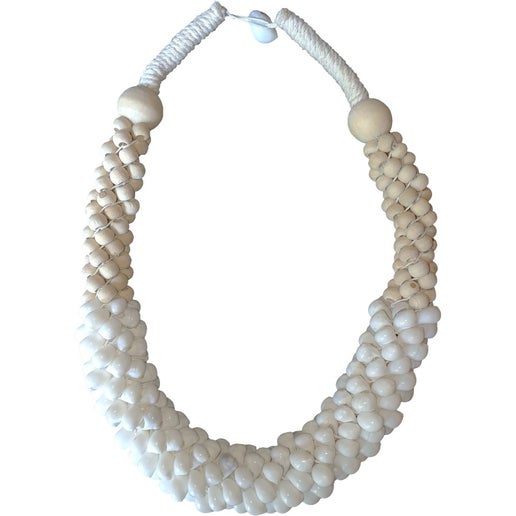 Indonesian White/Natural Shell Necklace