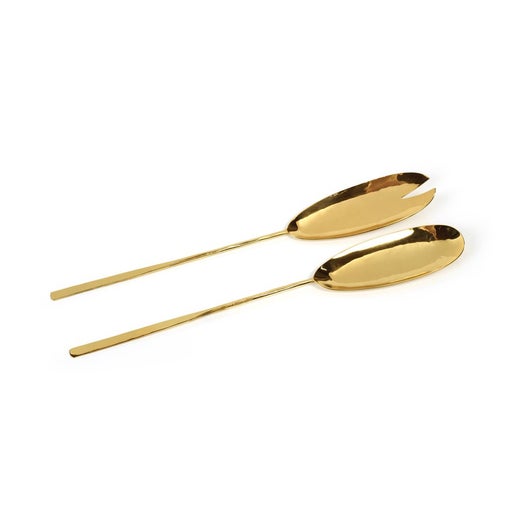 Maize Polished Gold Salad server set