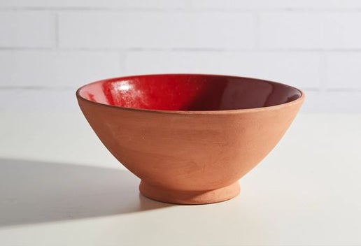 Moroccan Terracotta Serving Bowls, Red