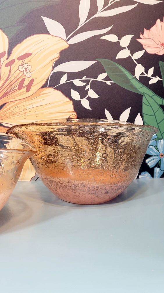 Peach Glass Jelly Bowl