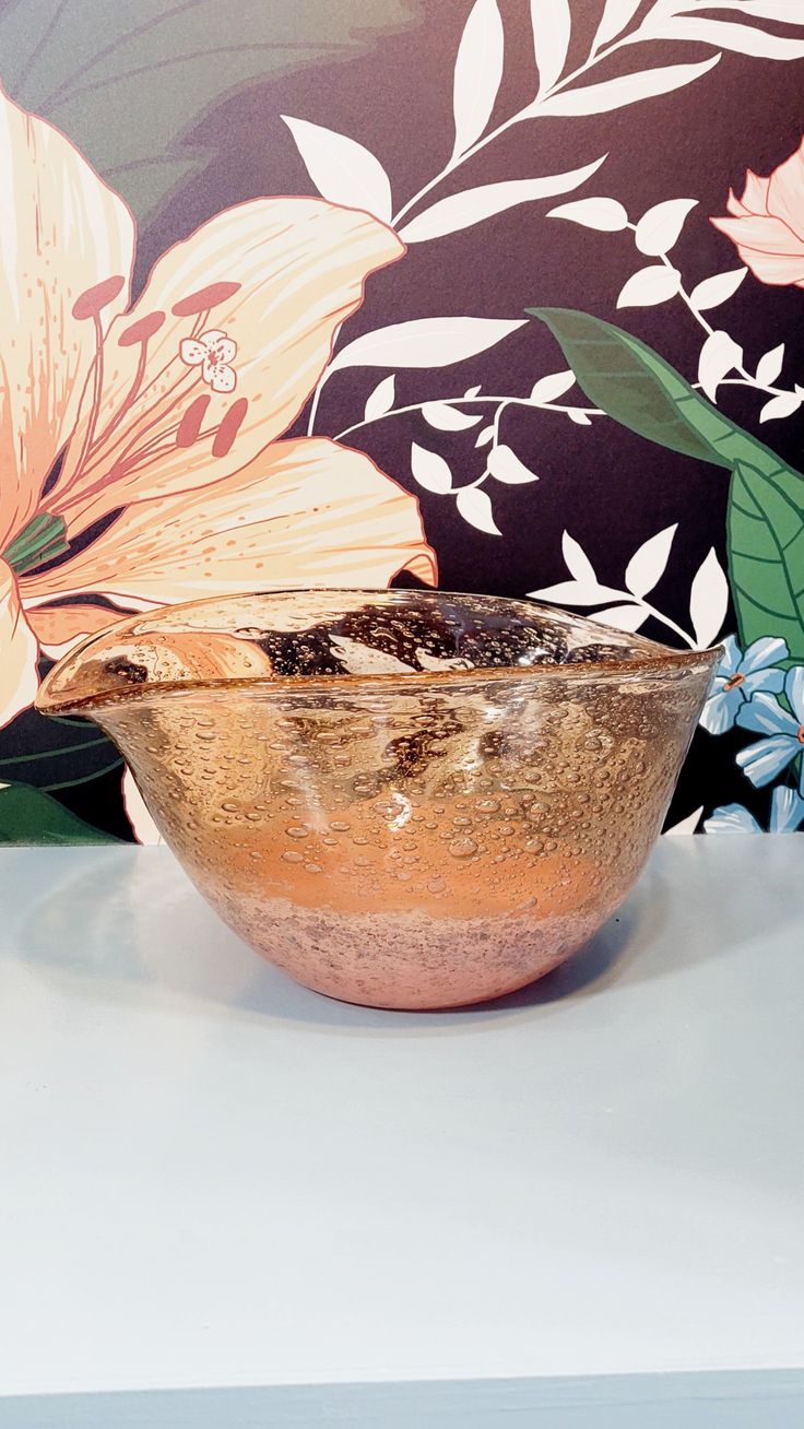 Peach Glass Jelly Bowl