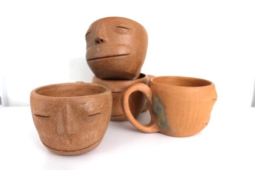 Red Clay Face Mug