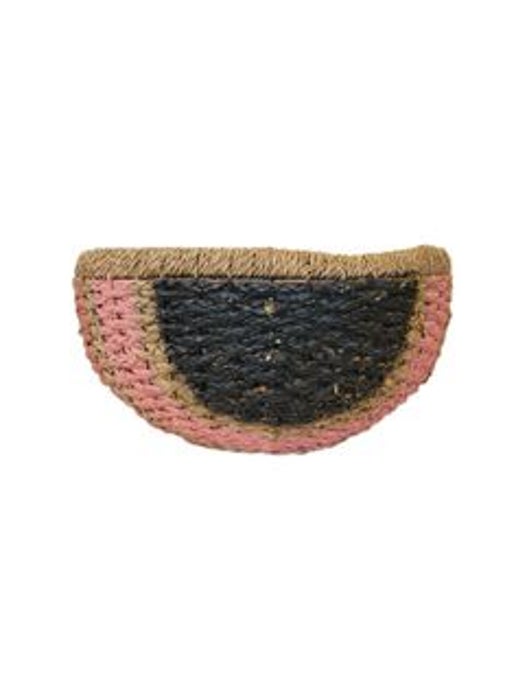 Round Pink & Black Basket