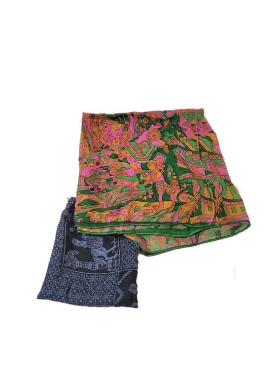 Vintage Silk Sari Scarf