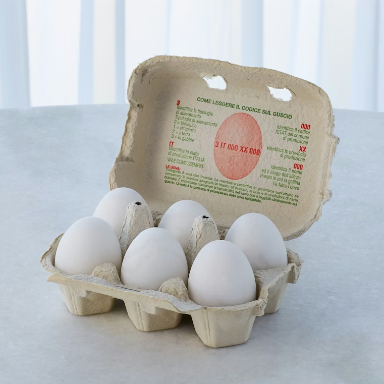 Set of 6 Alabaster Eggs