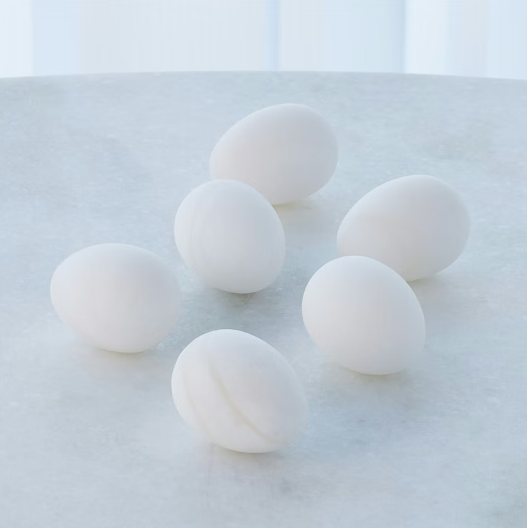 Set of 6 Alabaster Eggs