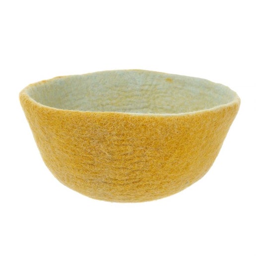 fair trade felt bowl, citrus