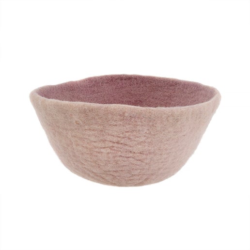 fair trade felt bowl, lilac