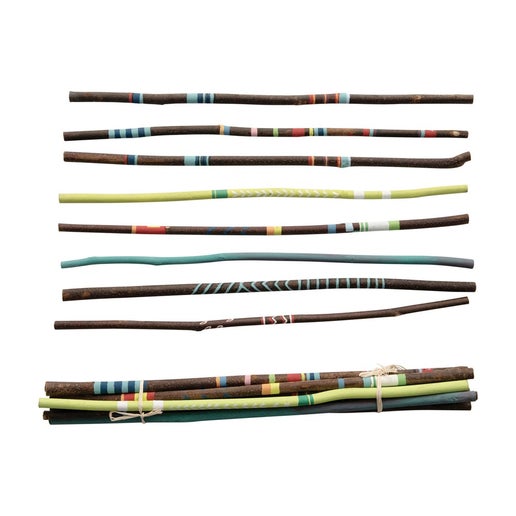 hand-painted acacia wood sticks